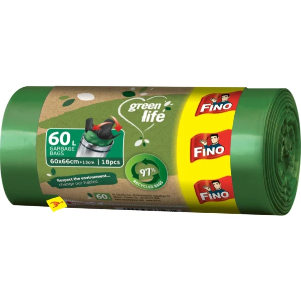Pytel do koše FINO 60L 18ks Green Life Easy pack 60x66cm