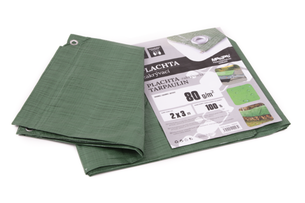 Plachta 2x3m ZELENÁ 80g VEN