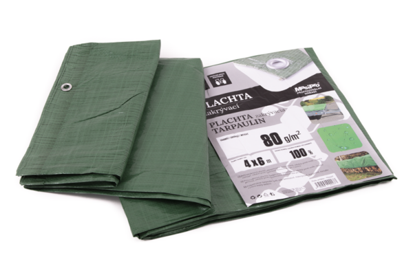 Plachta 4x6m ZELENÁ 80g VEN