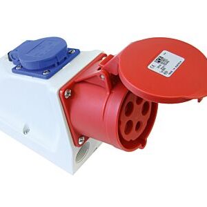 E-Zásuvka 16A/400V 5-pól.IP44 kombi