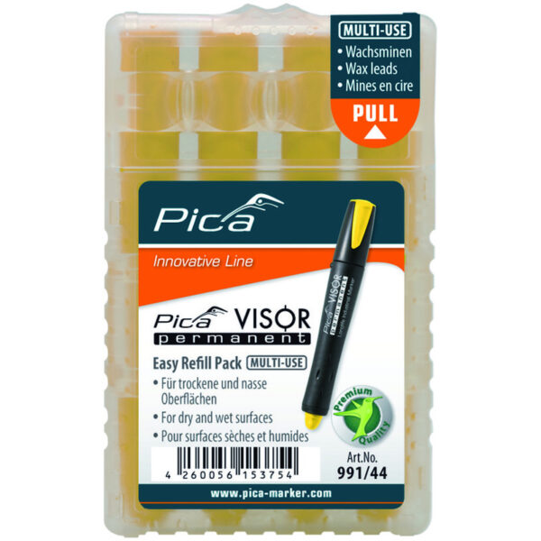 Popisovač PICA VISOR-náplň permanentní Žlutá 4ks/bal