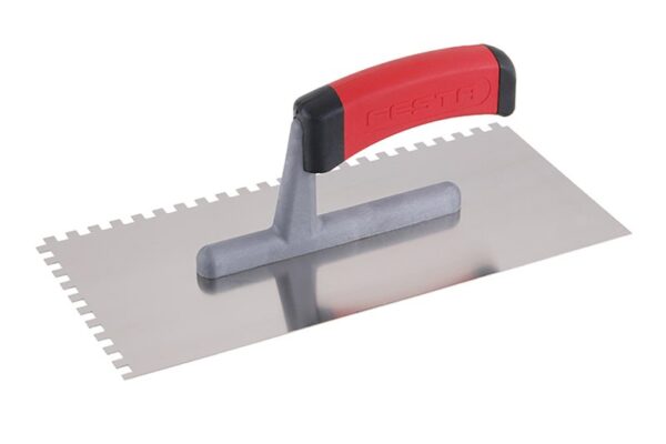 Hladítko nerez zub 6mm 280x130 gum. rukojeť