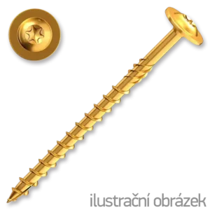 Vrut konstrukční 6x160 T30 talíř.hlava
