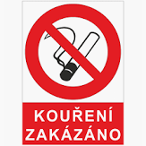 Tabulka bezpeč., PVC, "zákaz kouření"