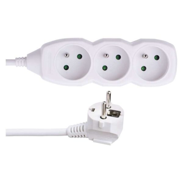 Kabel prodluž.3m, 3x zásuvka