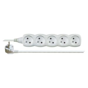 Kabel prodluž.5m, 250V, 5x zásuvka bez vypínače