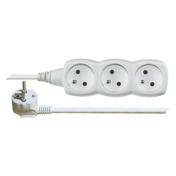 Kabel prodluž.2m, 3x zásuvka