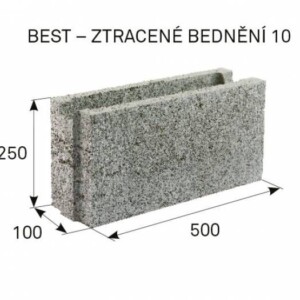 Tvárnice prolévací 10 (50x25x10) 88ks/pal BEST