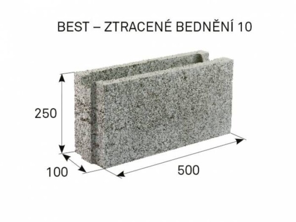 Tvárnice prolévací 10 (50x25x10) 88ks/pal BEST