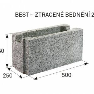 Tvárnice prolévací 25 (25x25x50) 50ks/pal BEST