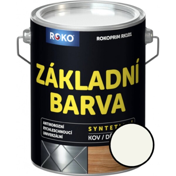 Nátěr Rokoprim základní BÍLÁ 0,75l