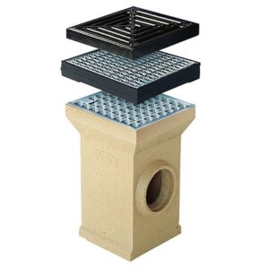 Vpusť dvorní MEAGARD 300x300mm s litinovým roštem B125