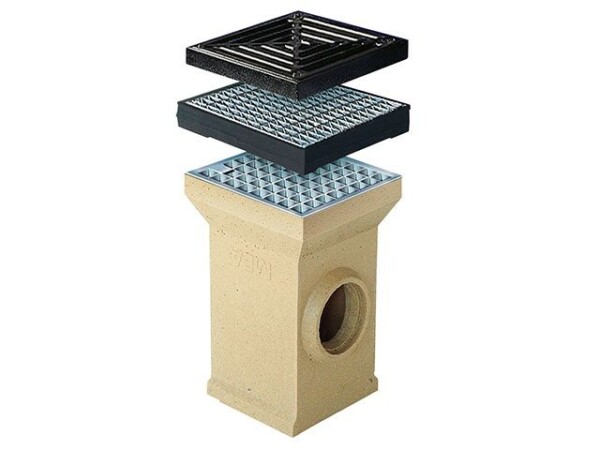 Vpusť dvorní MEAGARD 300x300mm s litinovým roštem B125